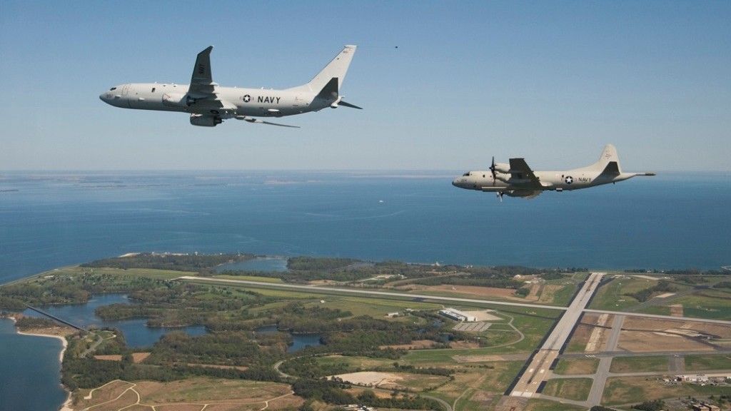 Amerykańskie samoloty P-8 Poseidon oraz P-3 Orion / Fot. Liz Goettee (US Navy)