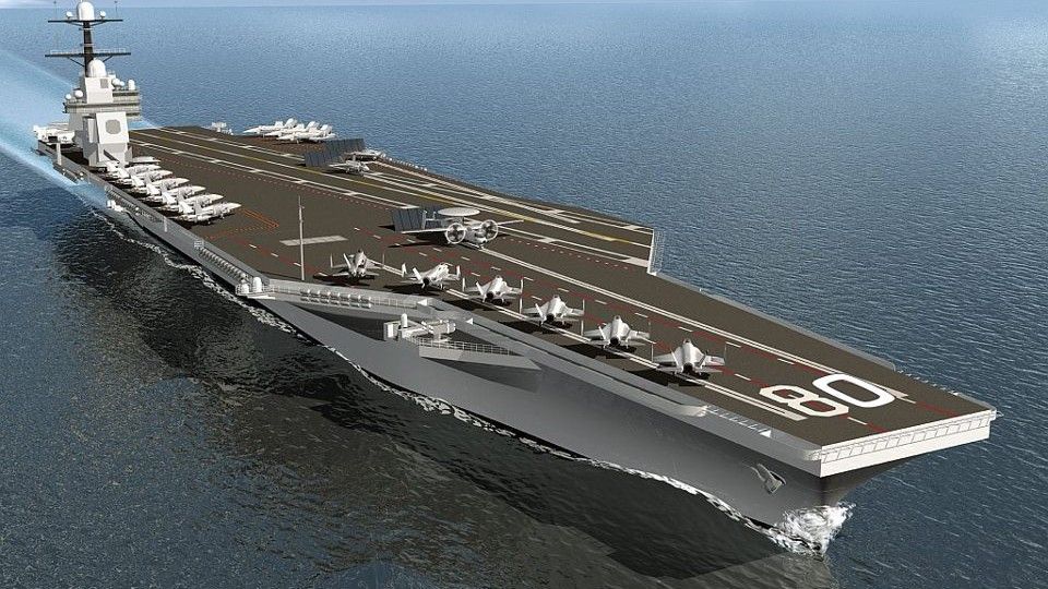 Nowy USS Enterprise (CVN-80) jeszcze w wizji komputerowej - fot. US Navy