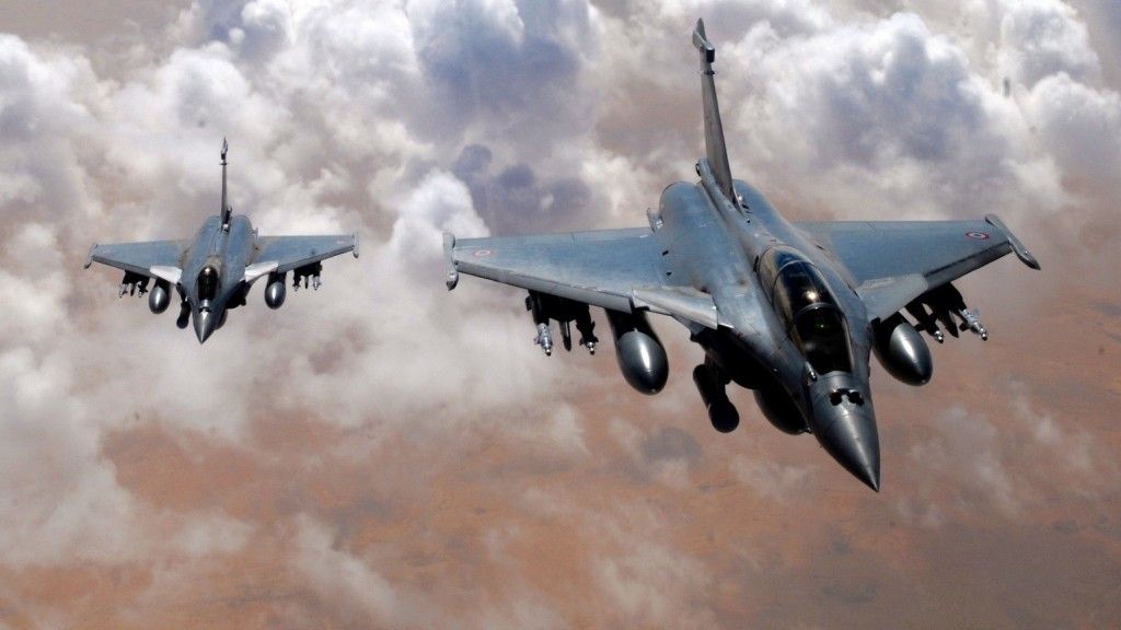 Samoloty Dassault Rafale podczas misji nad Syrią - fot. US Air Force
