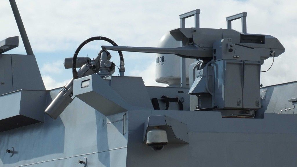 Stanowisko Nexter Narwhal 20B na pokładzie fregaty Normandie. Fot. Defence24.pl