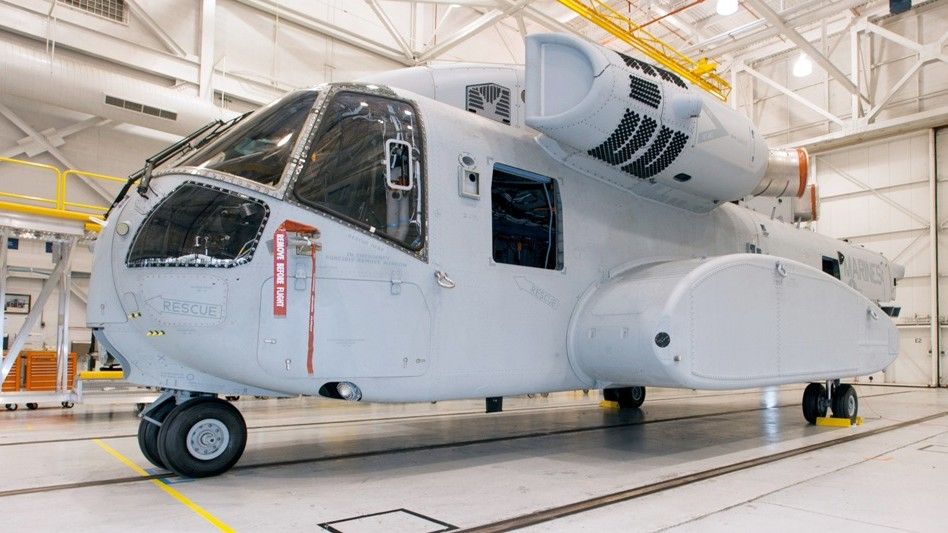 Egzemplarz CH-53K Super Stallion przygotowany do pierwszej fazy prób naziemnych - fot. Sikorsky