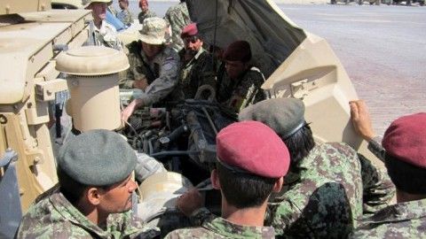 Afgańscy żołnierze w trakcie szkolenia - fot. ppor Katarzyna Szal