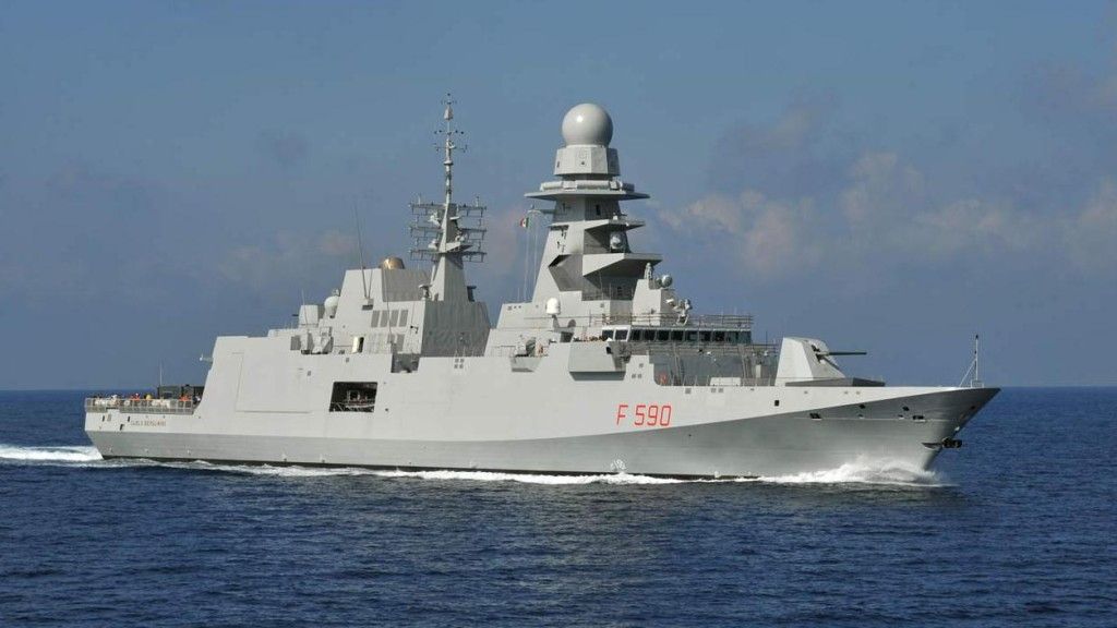 Rozpoczęto budowę szóstej włoskiej fregaty FREMM. Na zdjęciu pierwsza jednostka tego typu we Włoszech „Carlo Bergamini” 