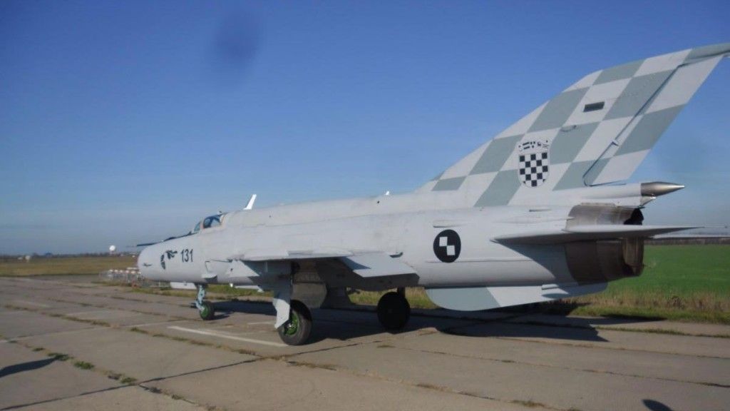 Zmodernizowany na Ukrainie chorwacki MiG-21 bis w nowym malowaniu - fot. Croatian Air Force and Air Defence