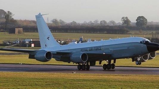 Pierwszy, brytyjski samolot Boeing RC-135 Rivet Joint – fot. B.Carruthers/UK Ministry of Defence