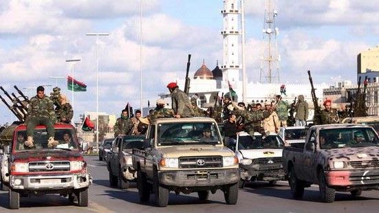 Libijskie milicje - fot. Democracy Digest.