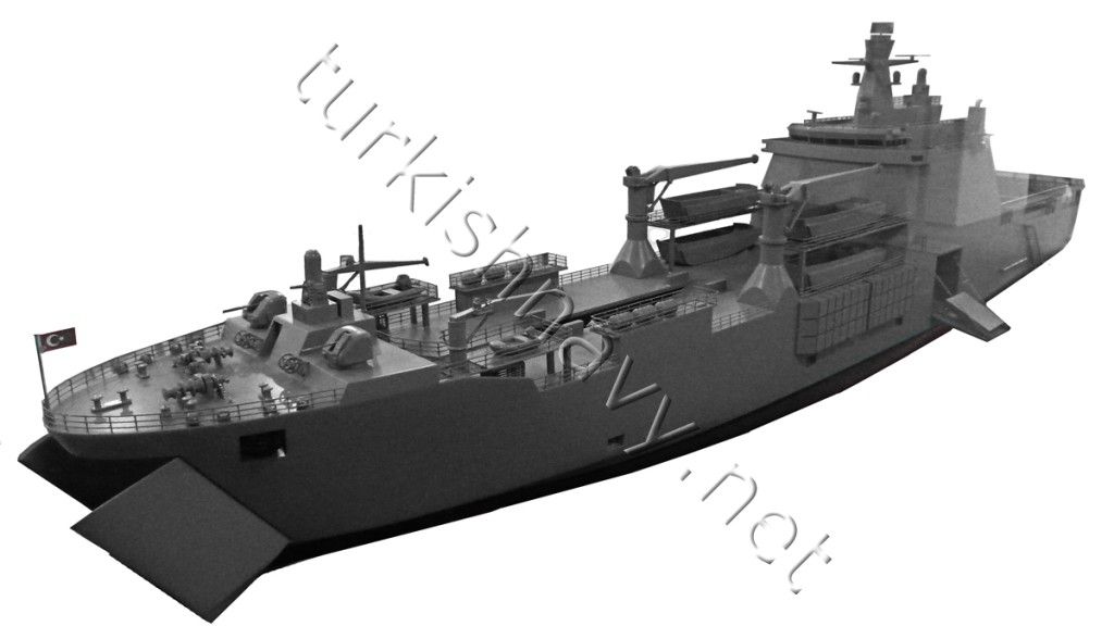 Rozpoczęto budowę nowego, dużego tureckiego okrętu desantowego – fot. turkishnavy.net