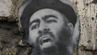 Uliczna podobizna kalifa Państwa Islamskiego. Fot. Flickr/thierry ehrmann/CC3.0