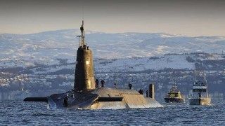 Nuclear Submarine HMS Vanguard Returns to HMNB Clyde, Scotland