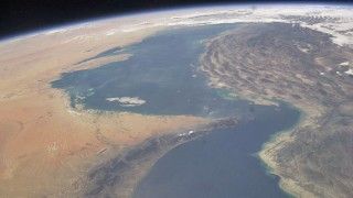 Zatoka Perska i Cieśnina Ormuz widziane z kosmosu - fot. internet