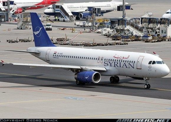 Zatrzymany przez Turcję syryjski Airbus A320 - fot. Airliners.net