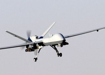 Amerykański Dron MQ-9 Reaper podczas lotu- fot. Wikipedia