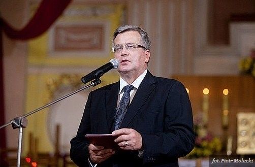 Bronisław Komorowski przemawia w katedrze w Łucku podczas obchodów 70 rocznicy Rzezi Wołyńskiej. Fot. prezydent.pl