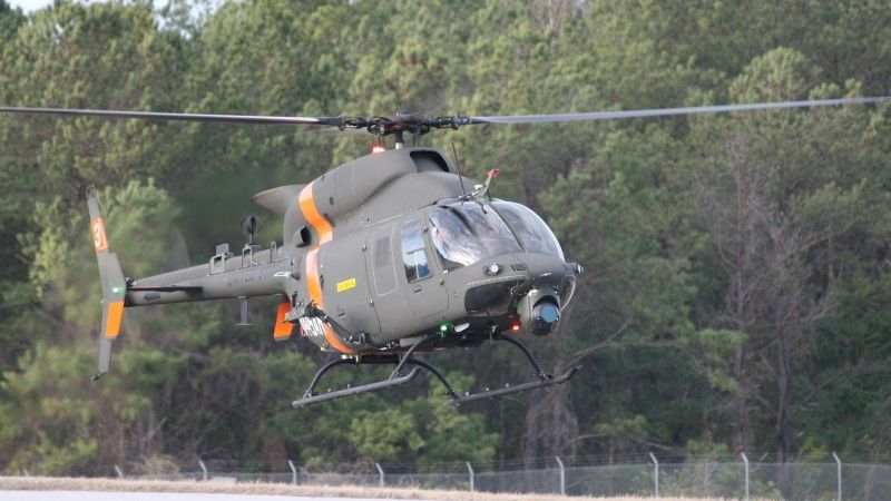 Odbył się pierwszy oficjalny lot kompletnie zmodernizowanego śmigłowca OH-58F– fot. US Army