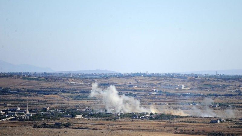 W odwecie za ostrzał własnego terytorium Izrael wystrzelił swoje rakiety w kierunku pozycji wojsk syryjskich – fot. www.versia.am/