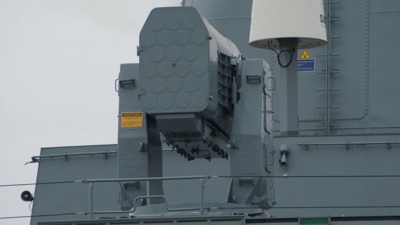 Wyrzutnia systemu RAM na pokładzie okrętu Deutsche Marine – fot. Łukasz Pacholski