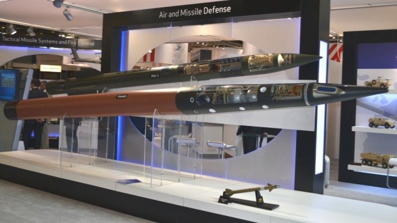 Wykorzystywane w amerykańskiej tarczy antyrakietowej rakiety: THAAD (z przodu) i PAC-3. Fot. M.Dura