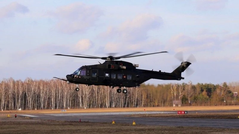 HH-101A Caesar podczas pokazu w Warszawie - fot. J.Sabak/Defence24.pl