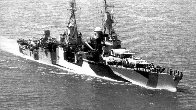 USS Indianapolis. Fot. U.S. National Park Service gallery WAPA 2910 Box 10/Wikimedia