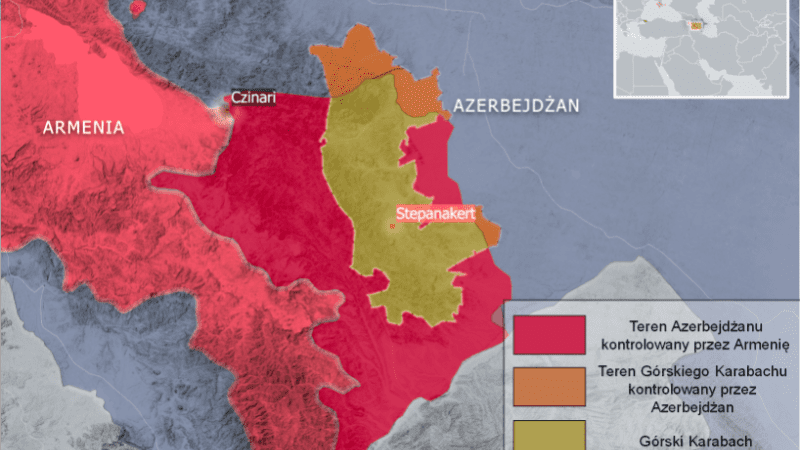 Górski Karabach, mapa: Defence24.pl