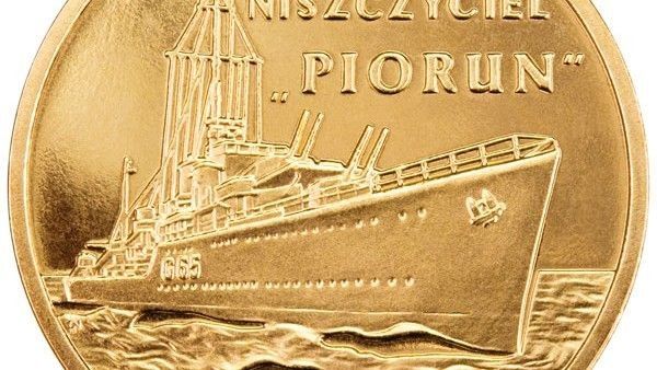 Moneta z niszczycielem ORP Piorun będzie dostępna już od 15 grudnia - fot. NBP