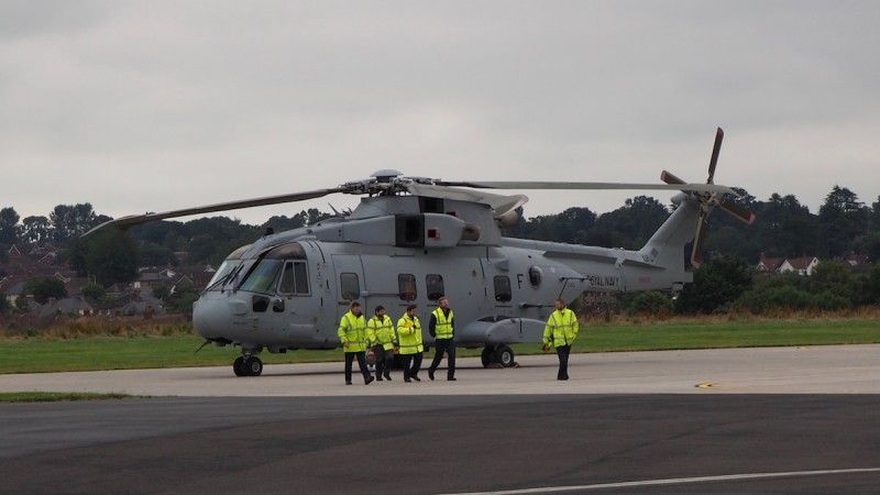 Zmodernizowany Merlin Mk. 4 tuż przed oblotem w zakładach Leonardo Helicopters w Yeovil. Fot. J.Sabak