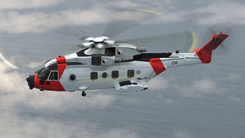 AW101 Merlin w barwach Norwegii - fot. AgustaWestland