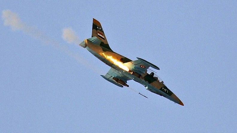 Syryjski samolot ostrzelał rakietami pozycje rebeliantów w Libanie - fot. http://tundratabloids.com
