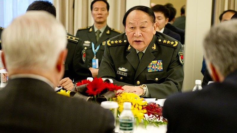 Minister Obrony Chin Liang Guanglie podczas spotkania dyplomatycznego. – fot. wikimedia