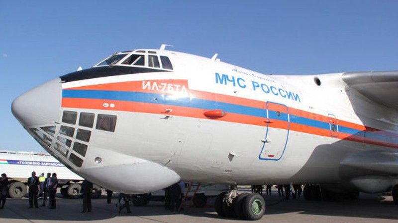 Samolot Ił-76 rosyjskiego Ministerstwa Spraw Nadzwyczajnych - fot. RIA Novosti