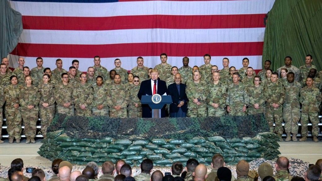 Prezydent Donald Trump w Afganistanie, 2019 r., fot. US Navy Petty Officer 1st Class Dominique A. Pineiro