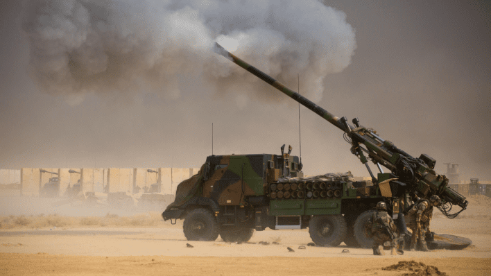 Nexter Caesar howitzer in Iraq. Image: Spc. Christopher Brecht/US Army.