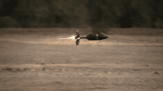 Pocisk XM1147 AMP w trakcie lotu. Fot. Northrop Grumann