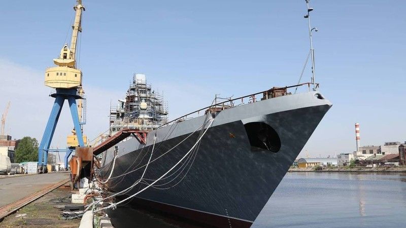 Fregata projektu 22350 „Admirał Gołowko". Fot. „Siewiernaja wierf”