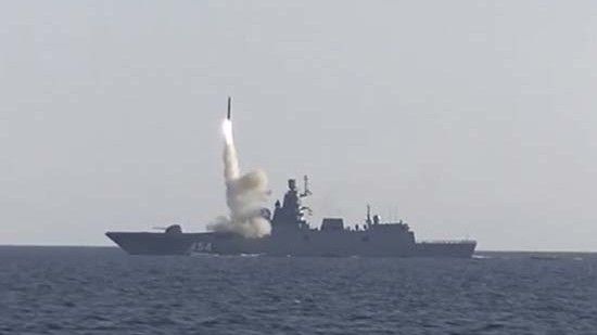 Strzelanie próbne rakiety hipersonicznej „Cirkon” z fregaty projektu 22350 „Admirał Gorszkow” 11 grudnia 2020 roku. Fot. mil.ru