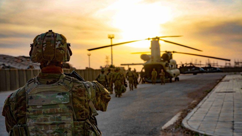 Amerykańscy żołnierze w bazie al-Qaim w Iraku, marzec 2020, Fot. US  Army Spc. Andrew Garcia, domena publiczna