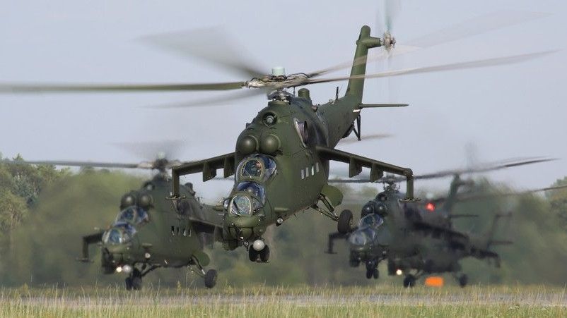 Bojowe śmigłowce Mi-24 1. Brygady Lotnictwa Wojsk Lądowych