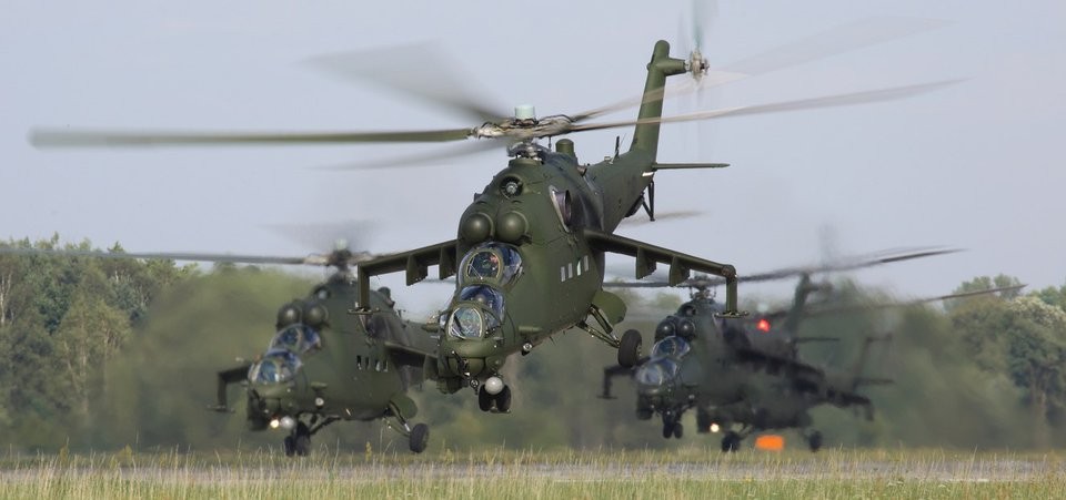 Bojowe śmigłowce Mi-24 1. Brygady Lotnictwa Wojsk Lądowych