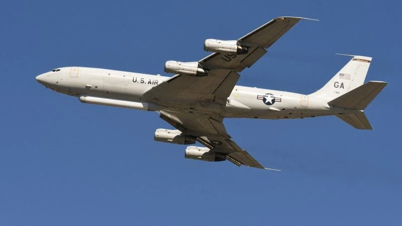 Amerykański samolot rozpoznawczy E-8C JSTARS. Fot. Senior MSGT Robert Parsons. U.S. Air National Guard
