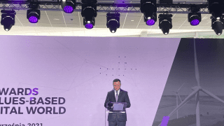 Andrzej Duda podczas Europejskiego Forum Cyberbezpieczeństwa CYBERSEC CEE Regions&Cities w Krynicy / fot. CyberDefence24.pl