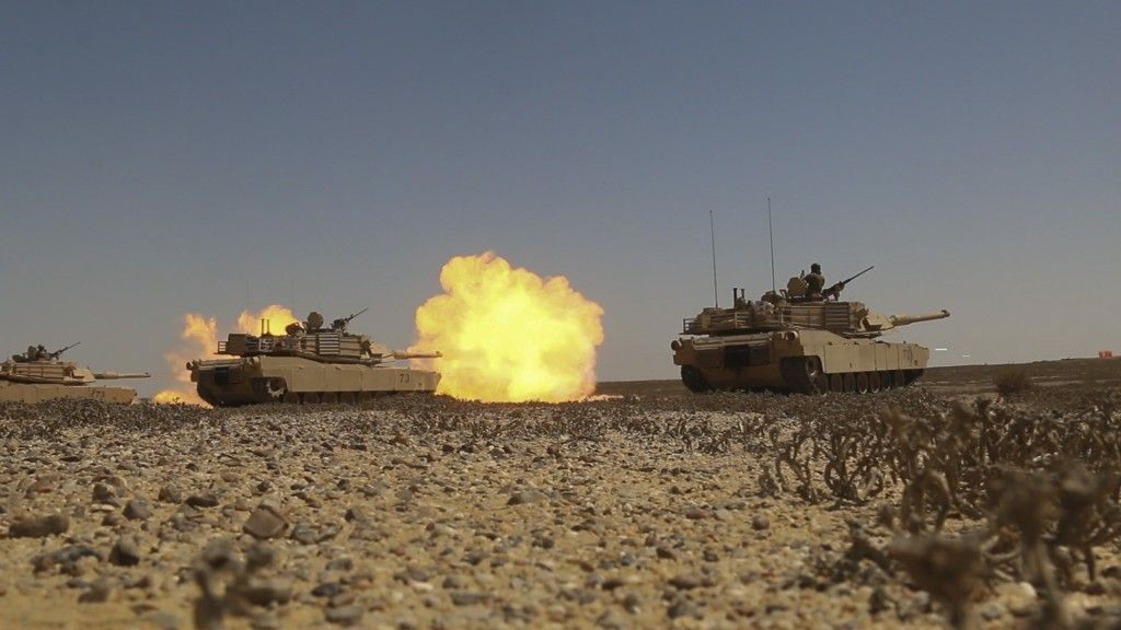Amerykańskie czołgi ćwiczą na poligonie w Egipcie, fot. U.S. Army, Staff Sgt. Leah R. Kilpatrick, US CENTCOM