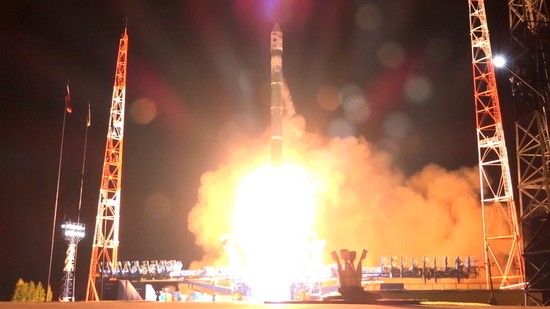 Start Sojuza 2.1w z kosmodromu Plesieck. Fot. Ministerstwo Obrony Rosji [mil.ru]