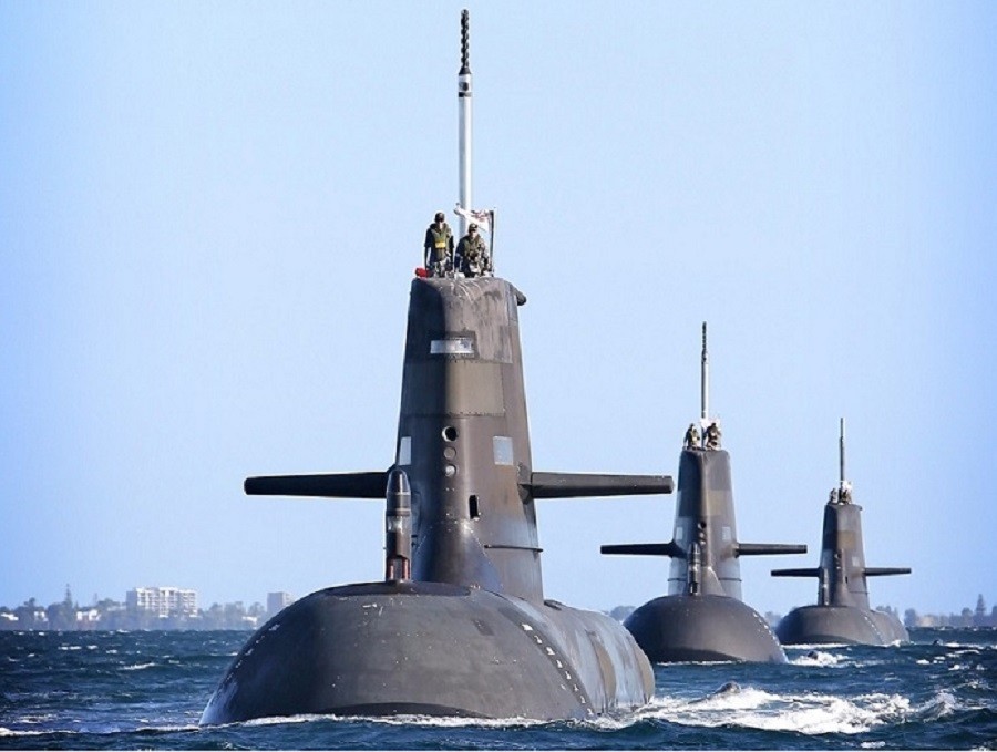 Australijskie okręty podwodne typu Collins. Fot. AUstralian Department of Defence
