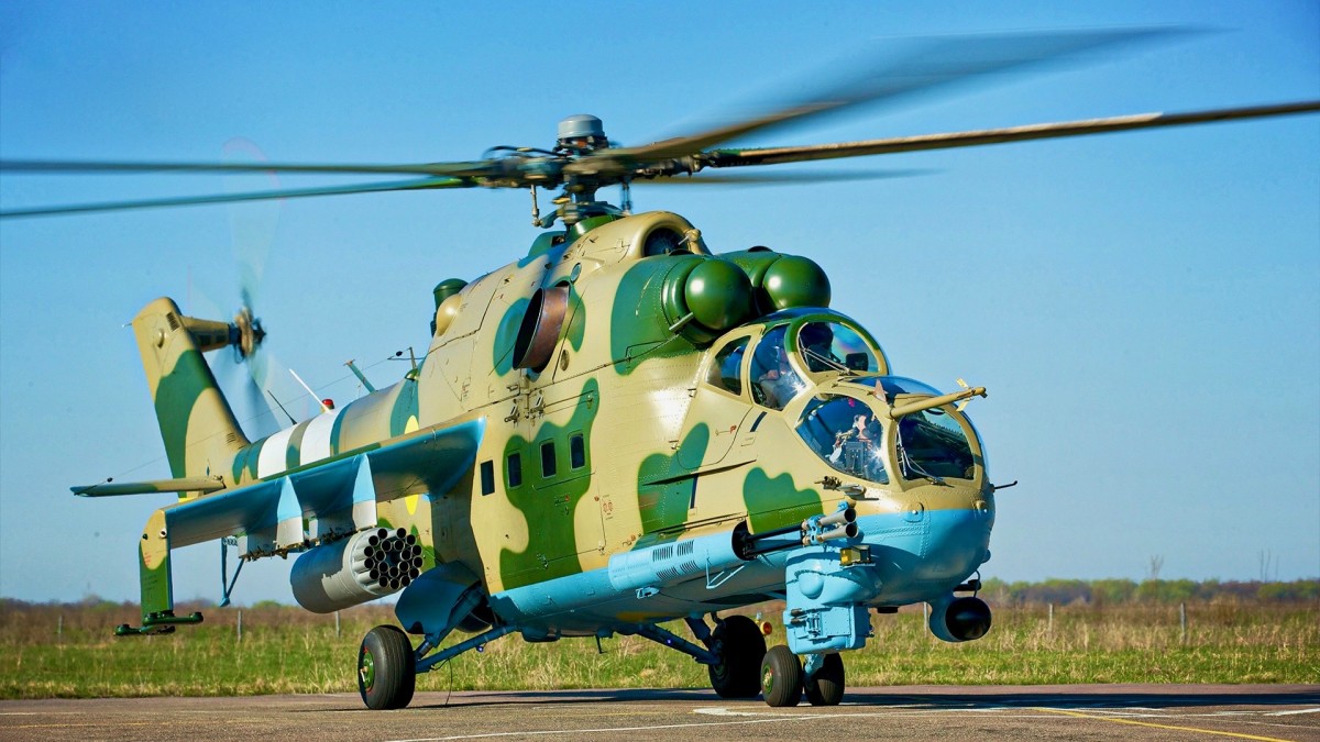 Zmodernizowany śmigłowiec Mi-24PU-1. Fot. Ukroboronprom