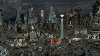 Zamek Nekromanty w grze Heroes 3 (screenshot za: heroes.thelazy.net)