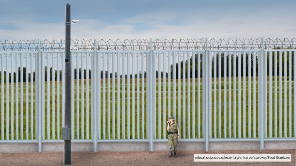 Wizualizacja zabezpieczenia granicy państwowej przygotowana przez Straż Graniczną. Źródło: Mariusz Kamiński, Twitter