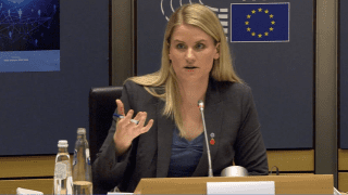 fot. Frances Haugen w Parlamencie Europejskim