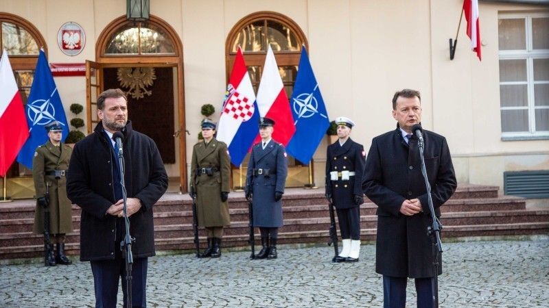 Ministrowie obrony Chorwacji i Polski Mario Banožić i Mariusz Błaszczak