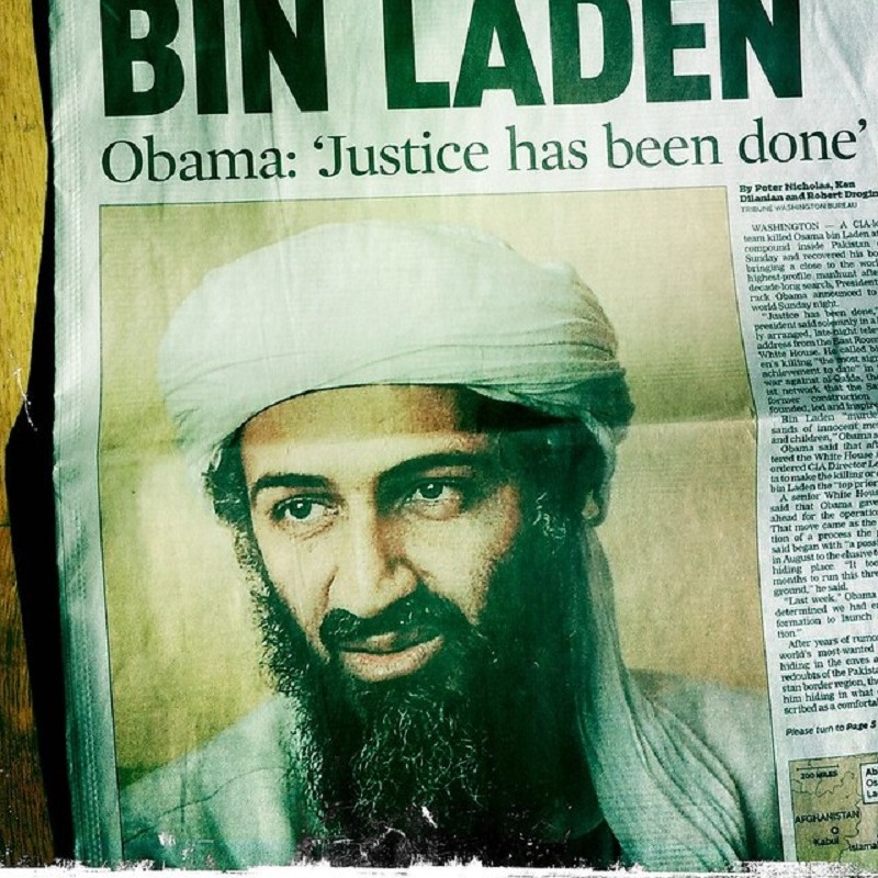 Pierwsza strona Chicago Tribune dzień po zabiciu Osamy bin Ladena