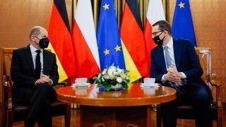 Premier Morawiecki i kanclerz Scholz